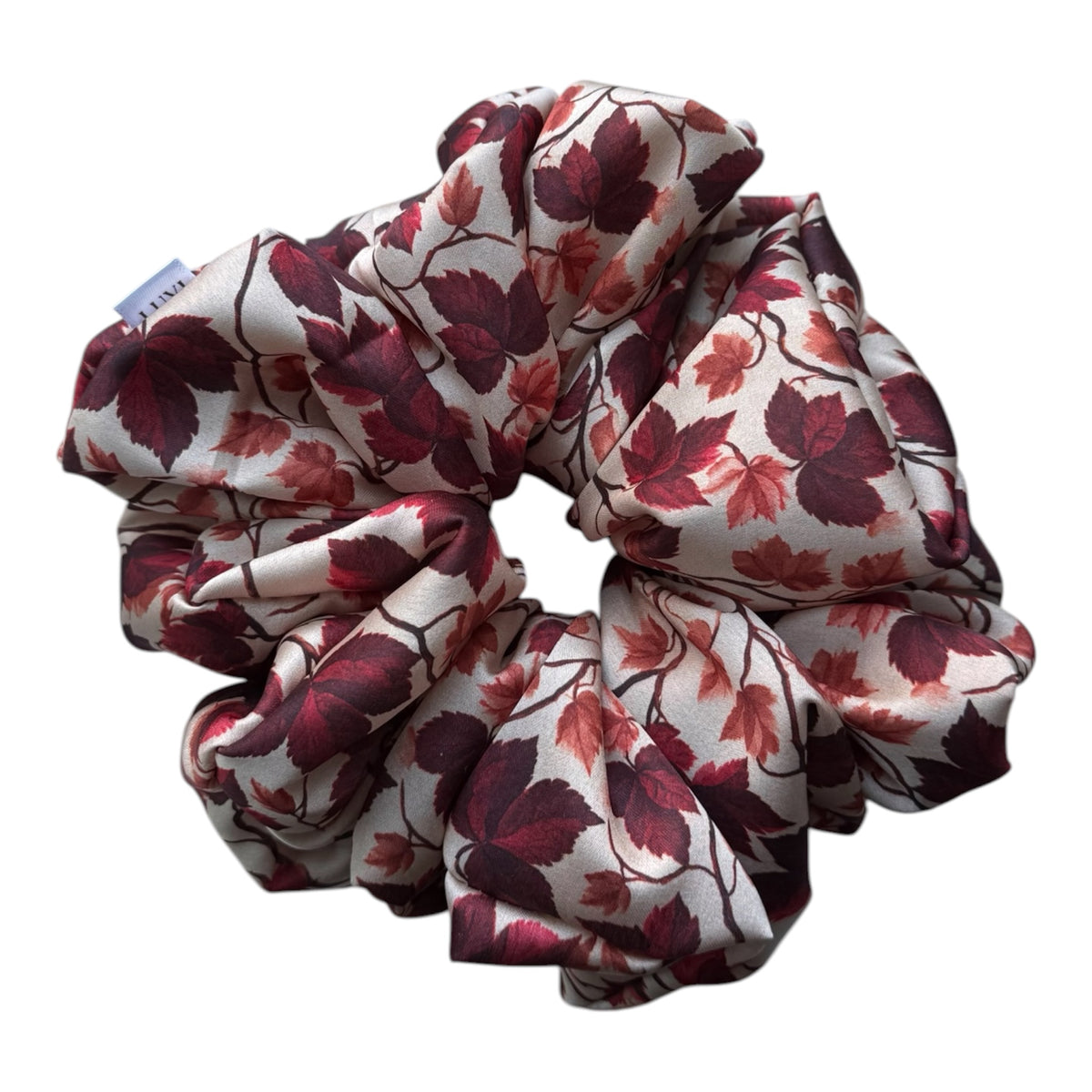 BURGUNDY LEAVES SCRUNCHIE